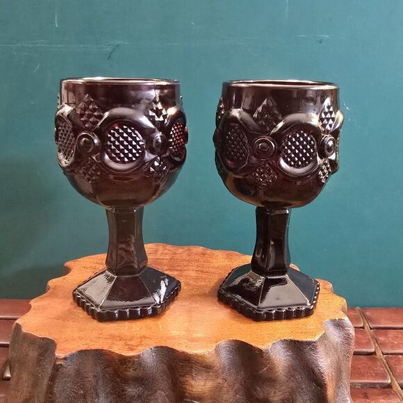 2 Avon 1876 Cape Cod Ruby Red Collection Goblet / Altar Chalice 4 0z Capacity - Picture 2 of 4